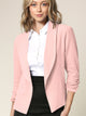 WSK2324 Women 3/4 Sleeve Blazer Open Front Cardigan Jacket Work Office Blazer