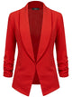 WSK2324 Women 3/4 Sleeve Blazer Open Front Cardigan Jacket Work Office Blazer