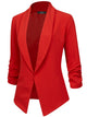 WSK2324 Women 3/4 Sleeve Blazer Open Front Cardigan Jacket Work Office Blazer