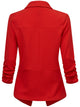 WSK2324 Women 3/4 Sleeve Blazer Open Front Cardigan Jacket Work Office Blazer