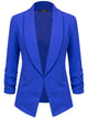 WSK2324 Women 3/4 Sleeve Blazer Open Front Cardigan Jacket Work Office Blazer