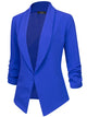 WSK2324 Women 3/4 Sleeve Blazer Open Front Cardigan Jacket Work Office Blazer