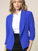 WSK2324 Women 3/4 Sleeve Blazer Open Front Cardigan Jacket Work Office Blazer