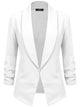 WSK2324 Women 3/4 Sleeve Blazer Open Front Cardigan Jacket Work Office Blazer