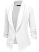 WSK2324 Women 3/4 Sleeve Blazer Open Front Cardigan Jacket Work Office Blazer