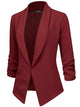 WSK2324 Women 3/4 Sleeve Blazer Open Front Cardigan Jacket Work Office Blazer