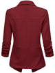 WSK2324 Women 3/4 Sleeve Blazer Open Front Cardigan Jacket Work Office Blazer