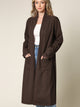 WSK2331 Women's Casual Cozy Braided Open Front Long Pocket Cardigan Sweater