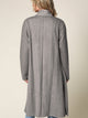 WSK2331 Women's Casual Cozy Braided Open Front Long Pocket Cardigan Sweater