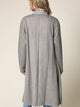 WSK2331 Women's Casual Cozy Braided Open Front Long Pocket Cardigan Sweater