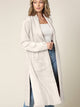 WSK2331 Women's Casual Cozy Braided Open Front Long Pocket Cardigan Sweater