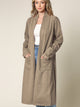 WSK2331 Women's Casual Cozy Braided Open Front Long Pocket Cardigan Sweater
