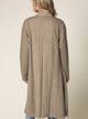 WSK2331 Women's Casual Cozy Braided Open Front Long Pocket Cardigan Sweater