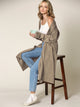 WSK2331 Women's Casual Cozy Braided Open Front Long Pocket Cardigan Sweater