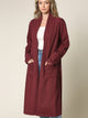 WSK2331 Women's Casual Cozy Braided Open Front Long Pocket Cardigan Sweater