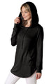WSK2364 Women's Loose Crew Neck and Kangaroo Pocket Lightweight French Terry Hoodie