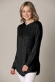 WSK2364 Women's Loose Crew Neck and Kangaroo Pocket Lightweight French Terry Hoodie