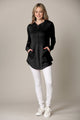 WSK2364 Women's Loose Crew Neck and Kangaroo Pocket Lightweight French Terry Hoodie