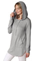 WSK2364 Women's Loose Crew Neck and Kangaroo Pocket Lightweight French Terry Hoodie