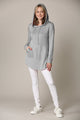 WSK2364 Women's Loose Crew Neck and Kangaroo Pocket Lightweight French Terry Hoodie
