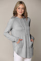 WSK2364 Women's Loose Crew Neck and Kangaroo Pocket Lightweight French Terry Hoodie