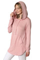 WSK2364 Women's Loose Crew Neck and Kangaroo Pocket Lightweight French Terry Hoodie