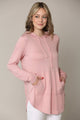 WSK2364 Women's Loose Crew Neck and Kangaroo Pocket Lightweight French Terry Hoodie