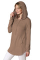 WSK2364 Women's Loose Crew Neck and Kangaroo Pocket Lightweight French Terry Hoodie