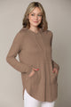 WSK2364 Women's Loose Crew Neck and Kangaroo Pocket Lightweight French Terry Hoodie