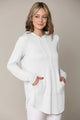 WSK2364 Women's Loose Crew Neck and Kangaroo Pocket Lightweight French Terry Hoodie