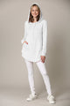 WSK2364 Women's Loose Crew Neck and Kangaroo Pocket Lightweight French Terry Hoodie