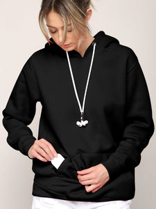WSK2375 Hoodie Hoody with Airpod Sheath Drawstring - Compatible with Airpod Pro/2/1