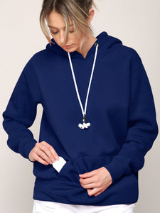 WSK2375 Hoodie Hoody with Airpod Sheath Drawstring - Compatible with Airpod Pro/2/1