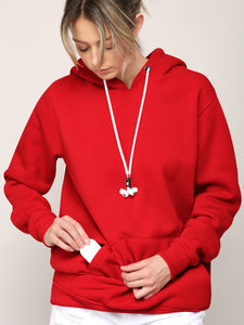 WSK2375 Hoodie Hoody with Airpod Sheath Drawstring - Compatible with Airpod Pro/2/1