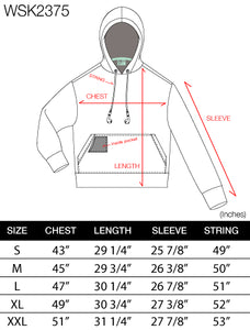 WSK2375 Hoodie Hoody with Airpod Sheath Drawstring - Compatible with Airpod Pro/2/1