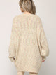 WSK 2380 Womens Kimono Long Batwing Sleeve Open Front Chunky  Knit Cardigan Loose Sweater with Pocket