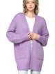 WSK 2380 Womens Kimono Long Batwing Sleeve Open Front Chunky  Knit Cardigan Loose Sweater with Pocket