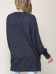 WSK 2380 Womens Kimono Long Batwing Sleeve Open Front Chunky  Knit Cardigan Loose Sweater with Pocket