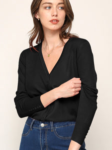 WSK780 Womens Keep It Classic V Neck Cardigan