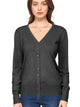 WSK780 Womens Keep It Classic V Neck Cardigan