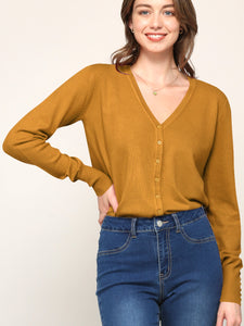 WSK780 Womens Keep It Classic V Neck Cardigan