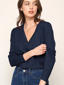 WSK780 Womens Keep It Classic V Neck Cardigan