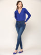 WSK780 Womens Keep It Classic V Neck Cardigan