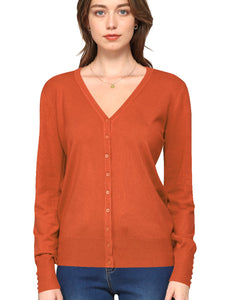 WSK780 Womens Keep It Classic V Neck Cardigan