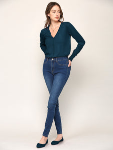 WSK780 Womens Keep It Classic V Neck Cardigan