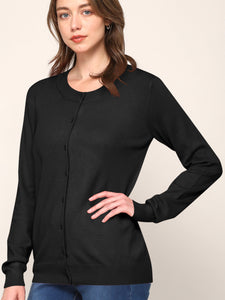 WSK781 Womens Keep It Classic Round Cardigan