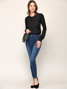 WSK781 Womens Keep It Classic Round Cardigan
