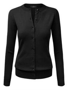 WSK781 Womens Keep It Classic Round Cardigan