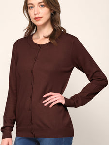 WSK781 Womens Keep It Classic Round Cardigan