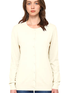 WSK781 Womens Keep It Classic Round Cardigan